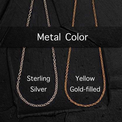 Luxurious Silver or Gold-Filled Necklace with Tiny Opal Accent