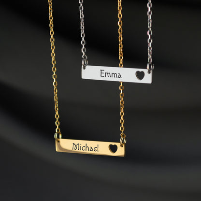 Personalized Name Necklace – Custom Engraved Pendant