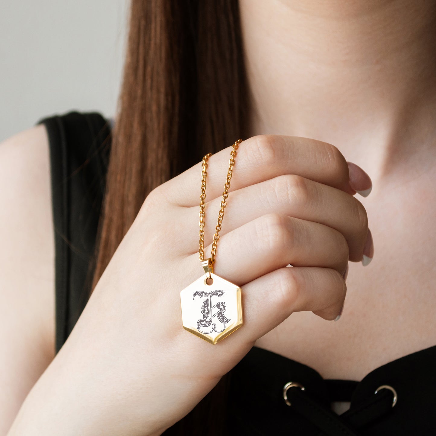 Dainty Initial Necklace – Personalized Letter Charm