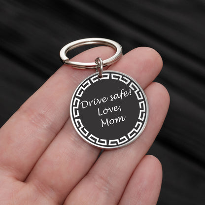 Personalized Drive Safe Keychain - Custom Engraved Gift for Drivers