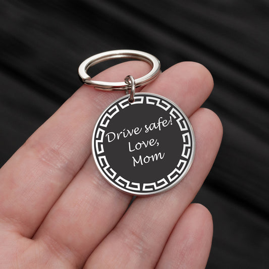 Personalized Drive Safe Keychain - Custom Engraved Gift for Drivers