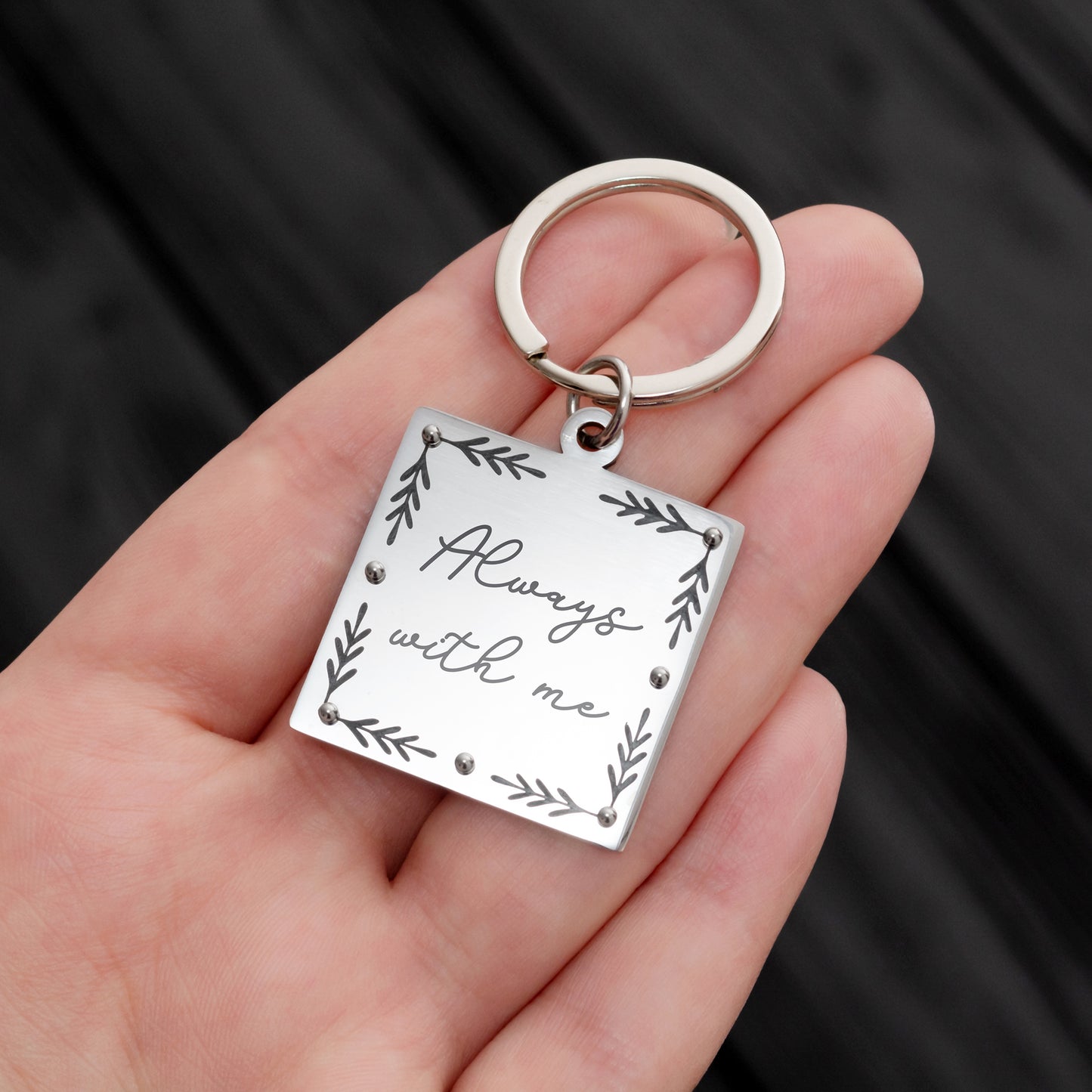Memorial Keychain - Handwriting or Font Engraving