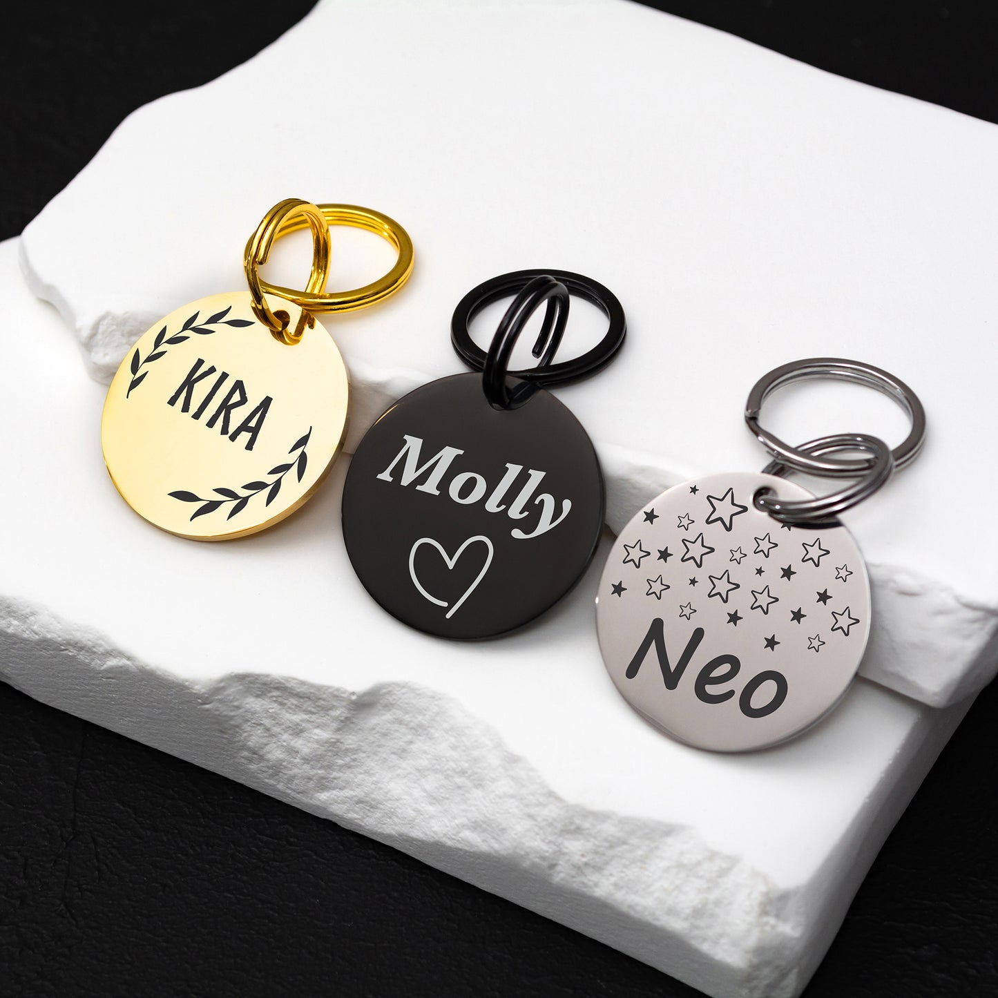 Stainless Steel Dog ID Tag - Custom Engraved Pet Tag