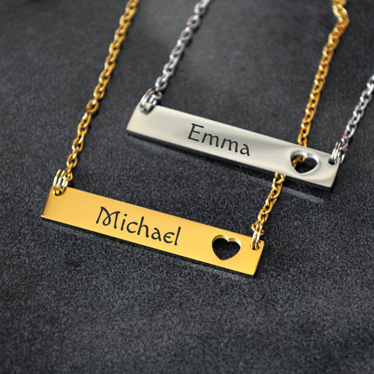 Personalized Name Necklace – Custom Engraved Pendant