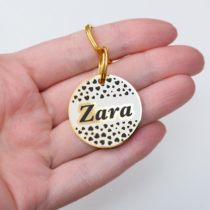 Dog Name Tag - Double Sided Engraved Pet Collar Tag