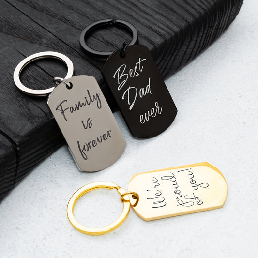 Family Handwriting Keychain - Personalized Gift for Parents