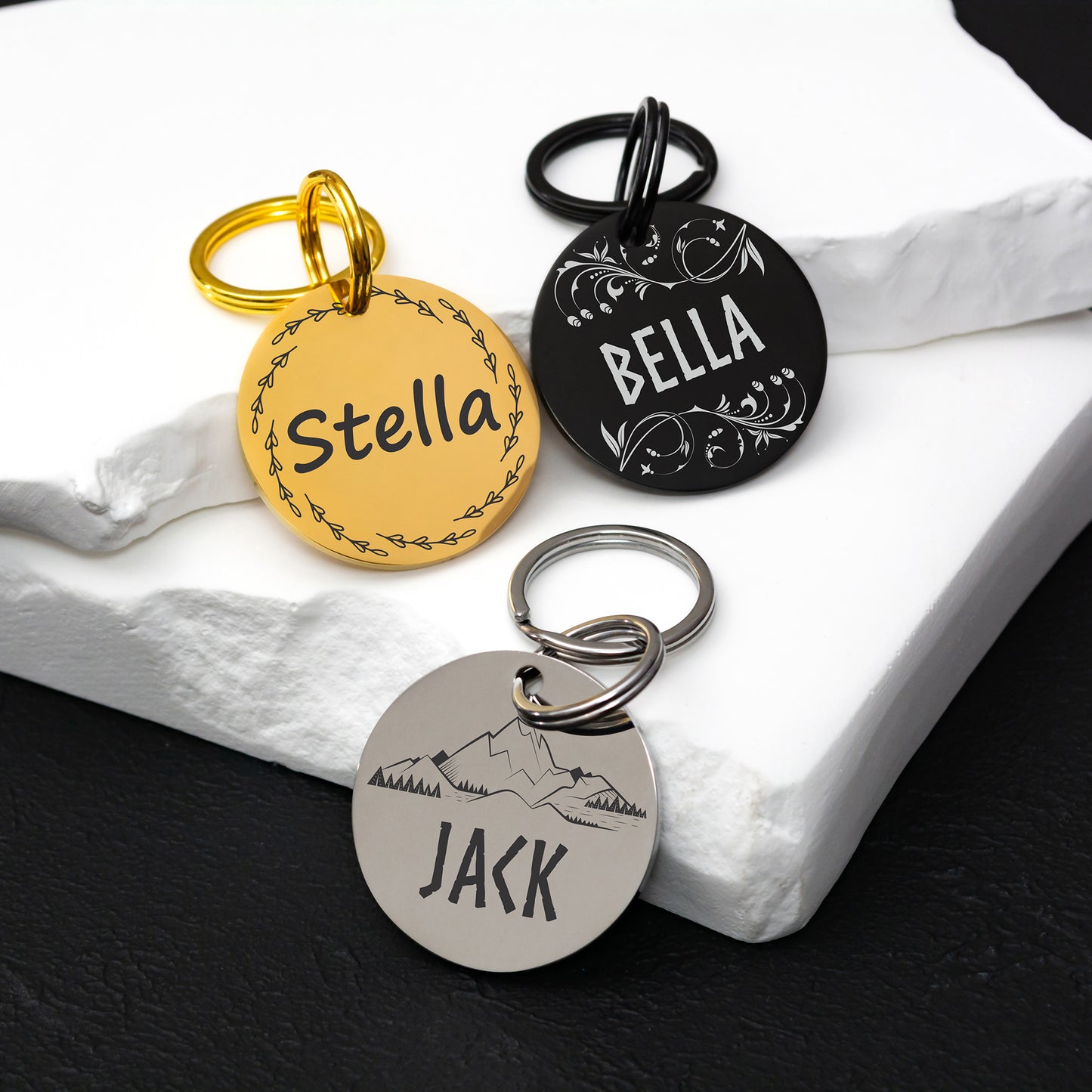 Stainless Steel Dog ID Tag - Custom Engraved Pet Tag