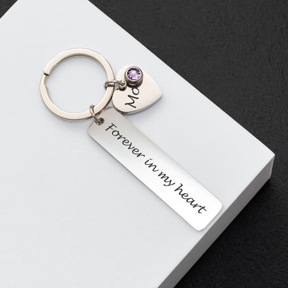 Personalized Memorial Keychain - Custom Text Engraving