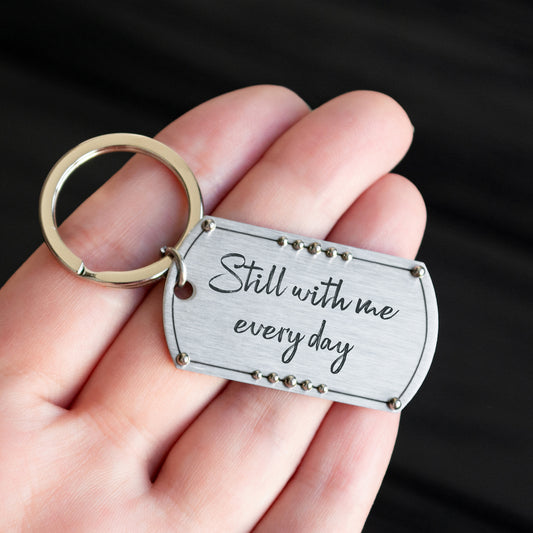 Memorial Keychain - Personalized Engraved Tribute