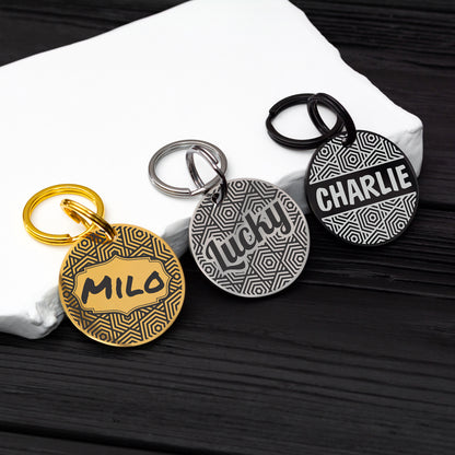 Custom Dog Tag - Engraved Double Sided Pet ID Tag with Phone