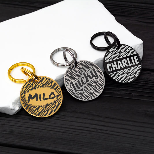 Custom Dog Tag - Engraved Double Sided Pet ID Tag with Phone