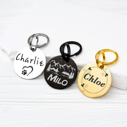 Double Sided Pet Tag - Custom Engraved ID with Phone Number