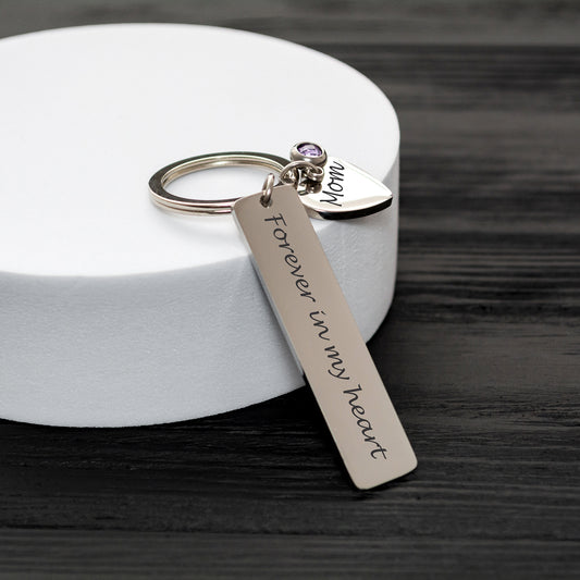 Personalized Memorial Keychain - Custom Text Engraving