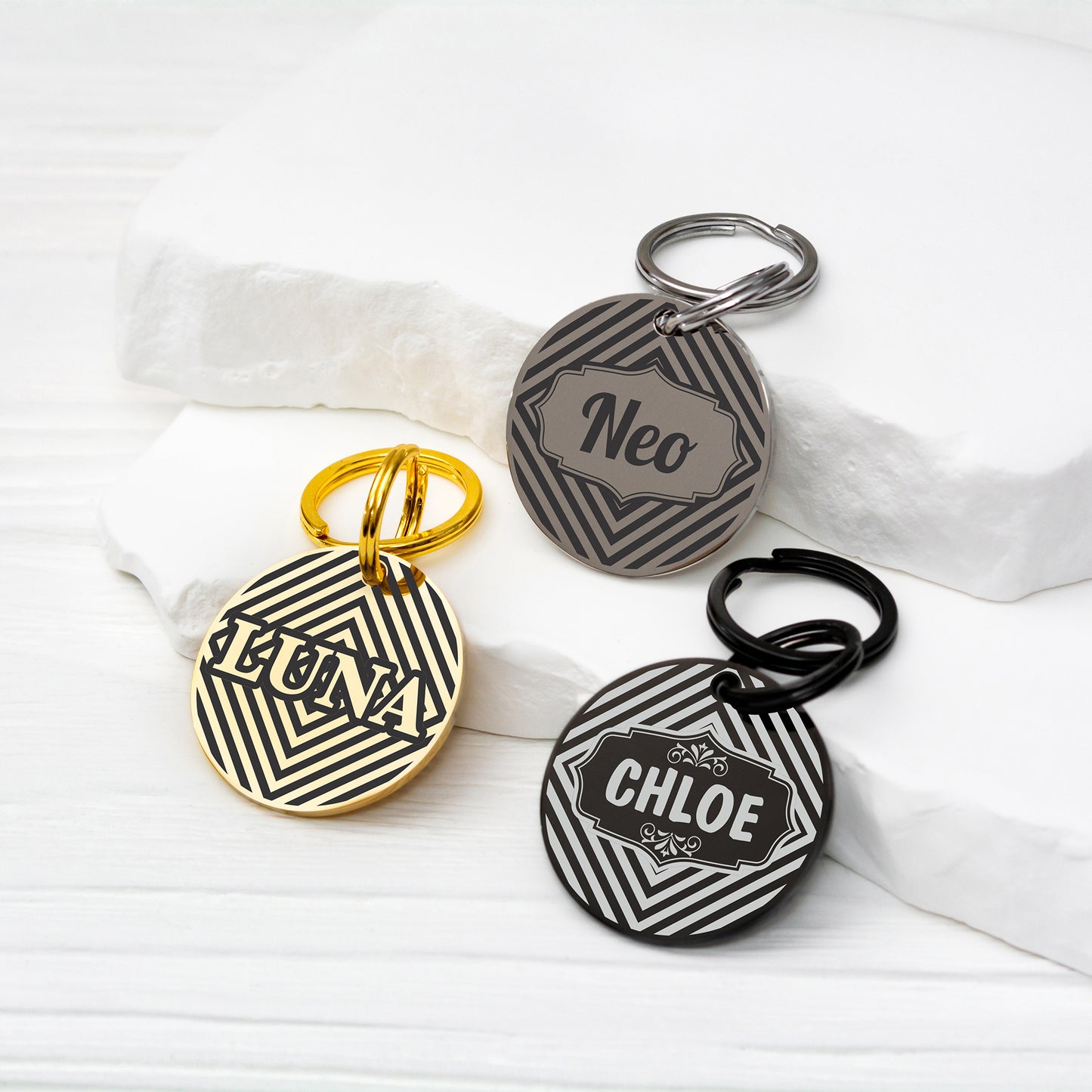 Personalized Dog and Cat Tag - Stainless Steel Engraved Pet ID Tag