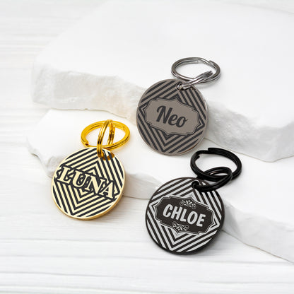 Personalized Dog and Cat Tag - Stainless Steel Engraved Pet ID Tag