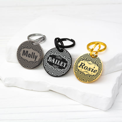 Engraved Dog Tag - Personalized Pet Collar Tag with ID