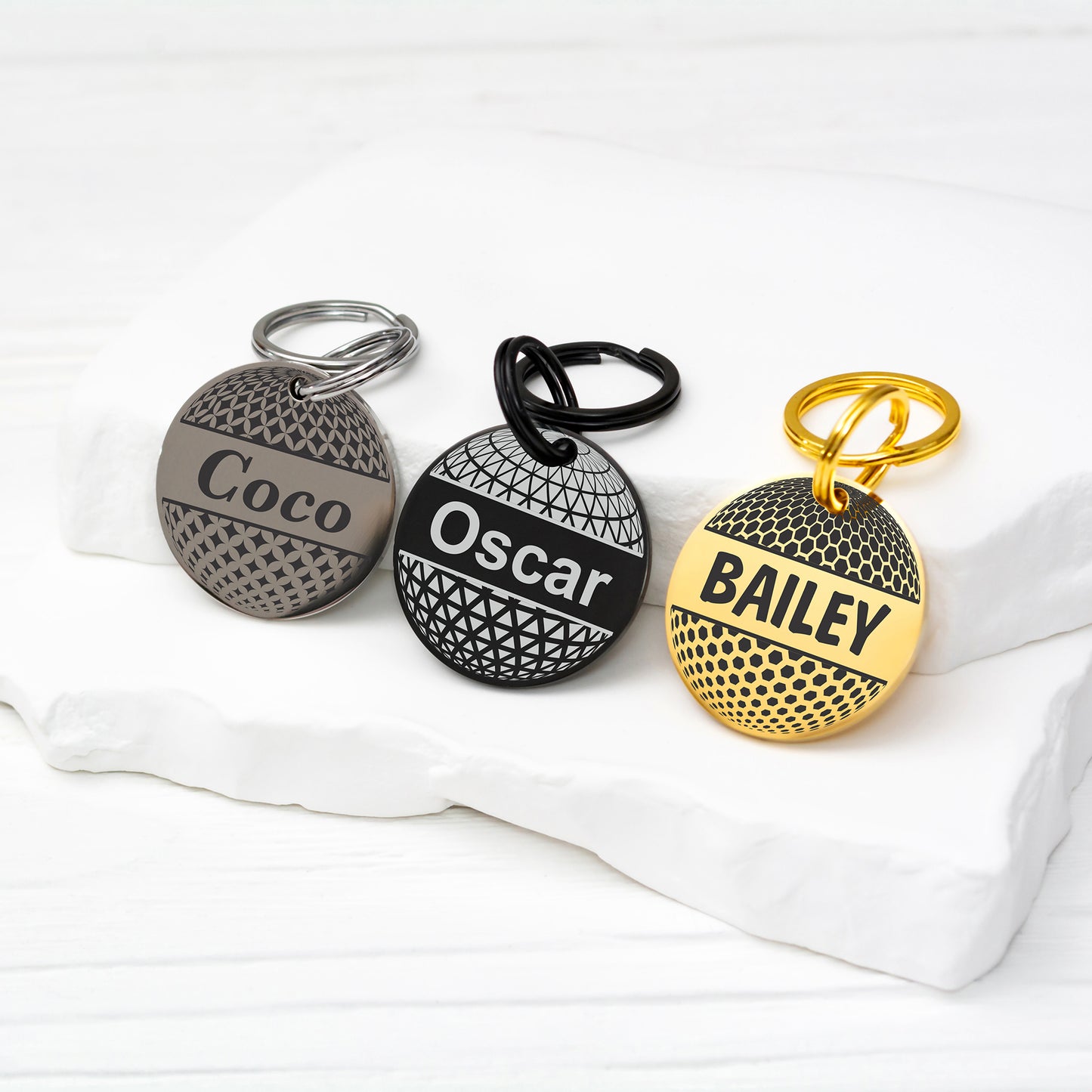 Custom Dog Tag - Engraved Double Sided Pet ID Tag with Phone