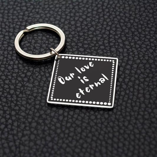 Romantic Keychain - Personalized Engraved Gift