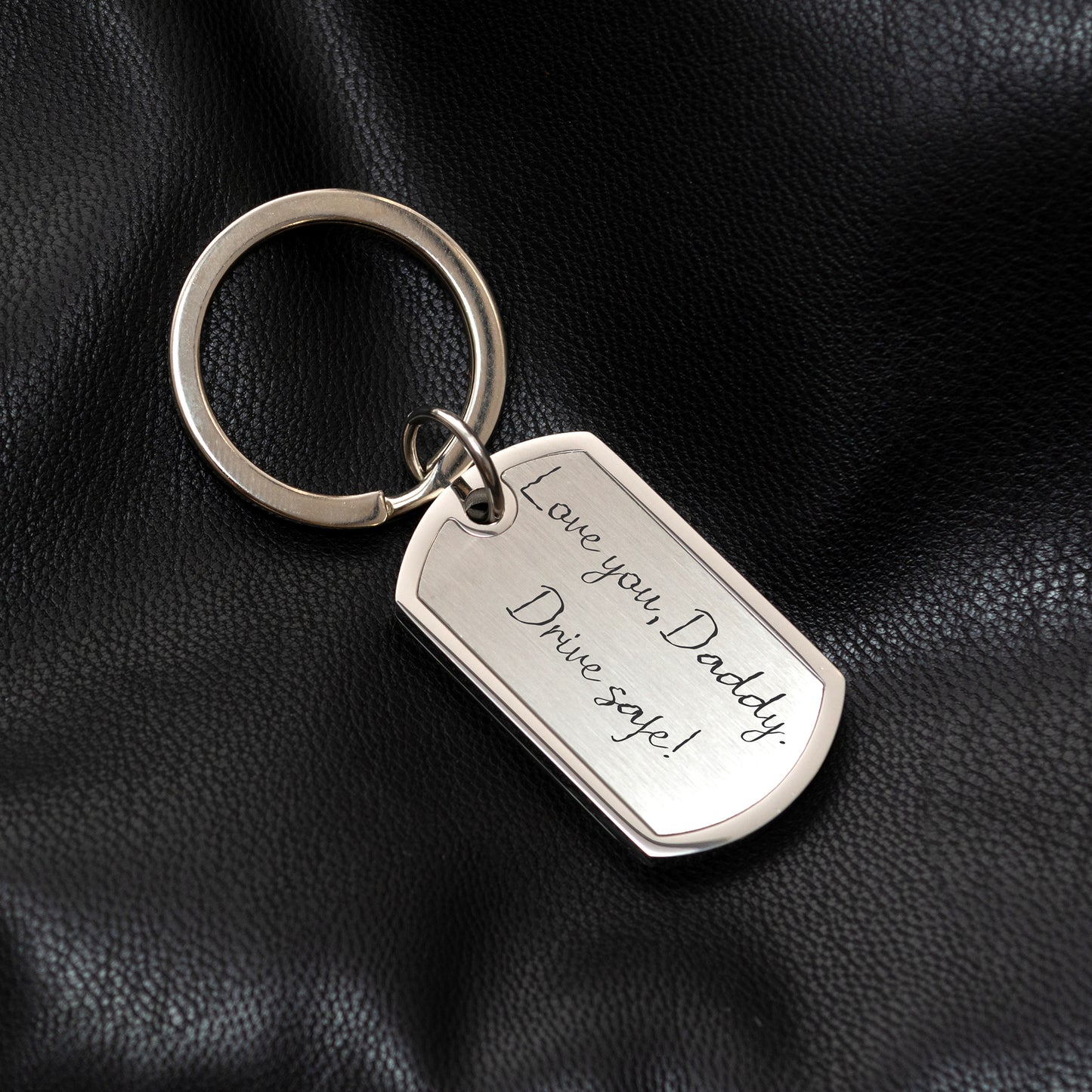 Custom Handwriting Drive Safe Keychain - Personalized Engraved Gift