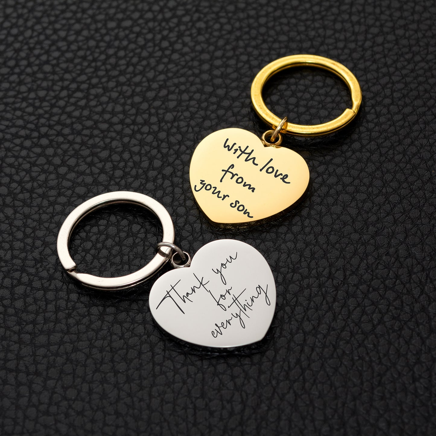 Personalized Family Gift - Handwriting Engraved Keychain