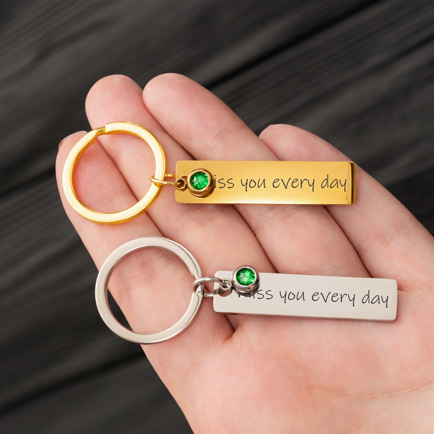 Memorial Keychain - Handwriting or Font Engraving