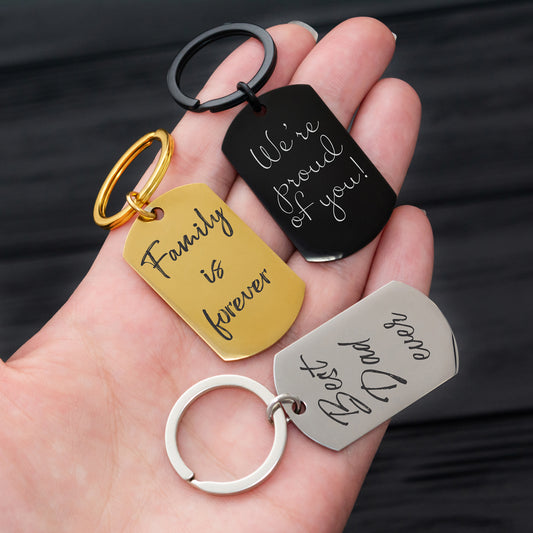 Family Handwriting Keychain - Personalized Gift for Parents