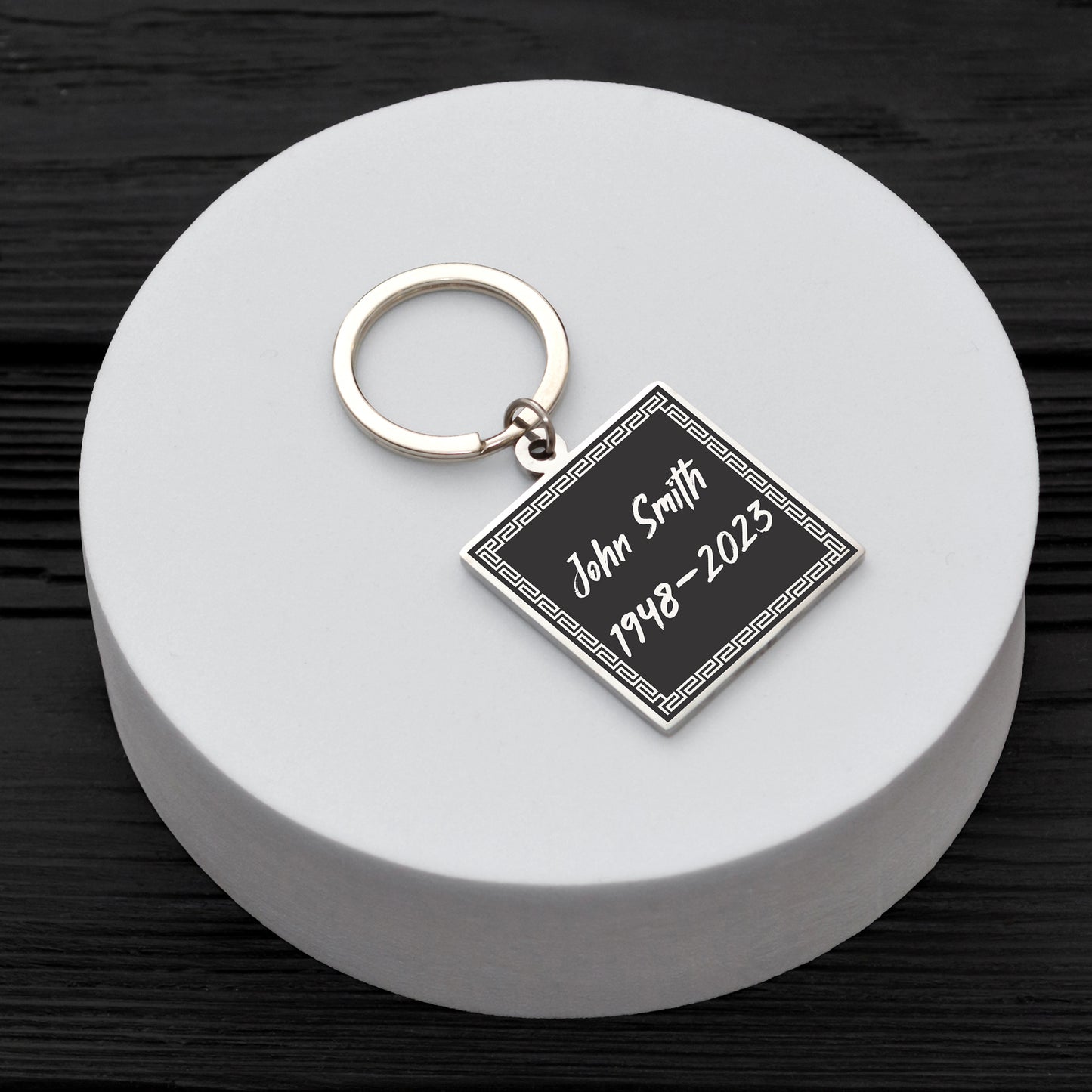 Memorial Keychain - Engraved Text or Handwriting