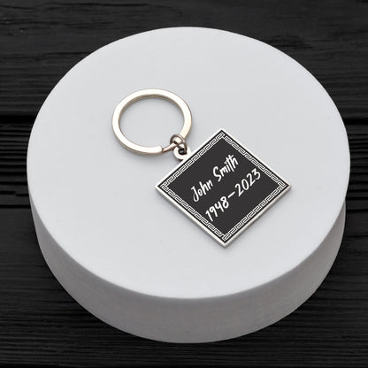 Memorial Keychain - Engraved Text or Handwriting
