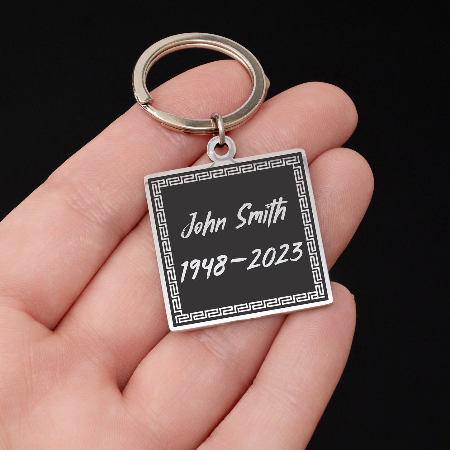 Memorial Keychain - Engraved Text or Handwriting