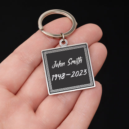 Memorial Keychain - Engraved Text or Handwriting