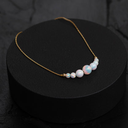 Beautiful Opal Bead Bracelet - Choose Silver or Gold-Filled for a Refined Look