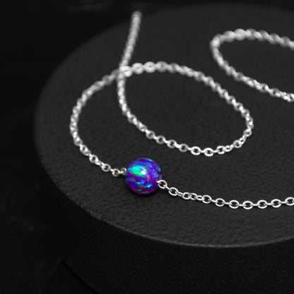 Dainty Opal Necklace - Customizable in Beautiful Silver or Gold-Filled