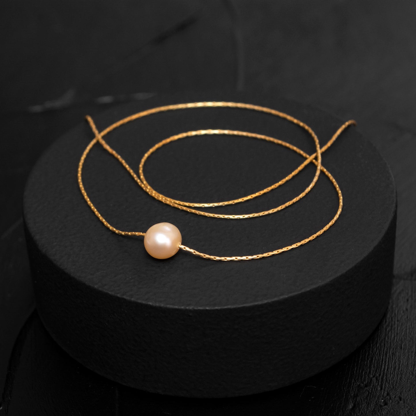 Minimalist Pearl Bead Necklace - Customizable in Silver or Gold-Filled