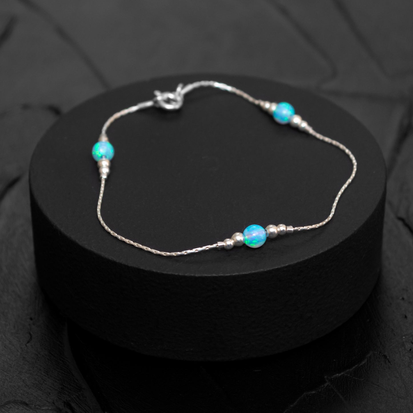 Chic and Minimalist Opal Bead Bracelet - Choose Silver or Gold-Filled