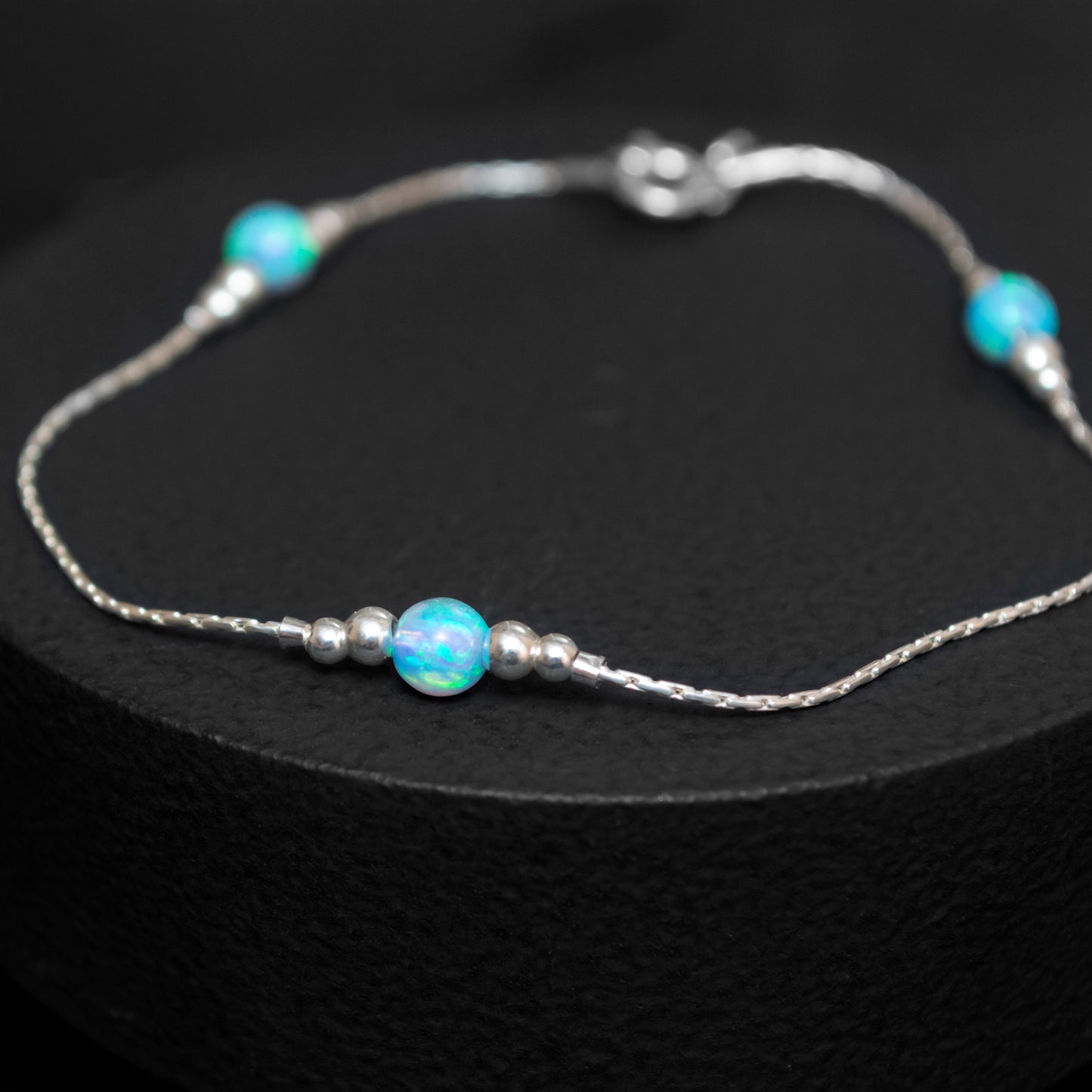 Chic and Minimalist Opal Bead Bracelet - Choose Silver or Gold-Filled