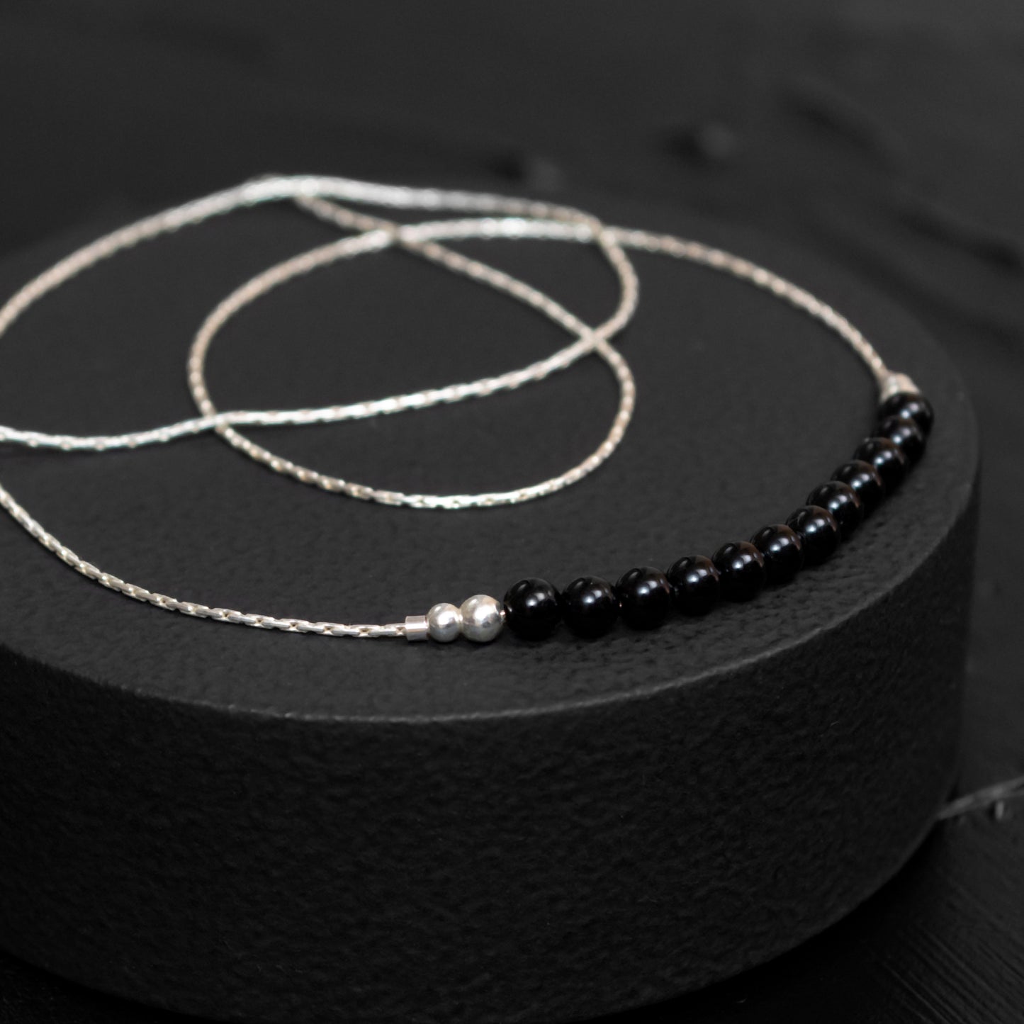 Timeless Silver or Gold-Filled Necklace with Stunning Onyx Beads