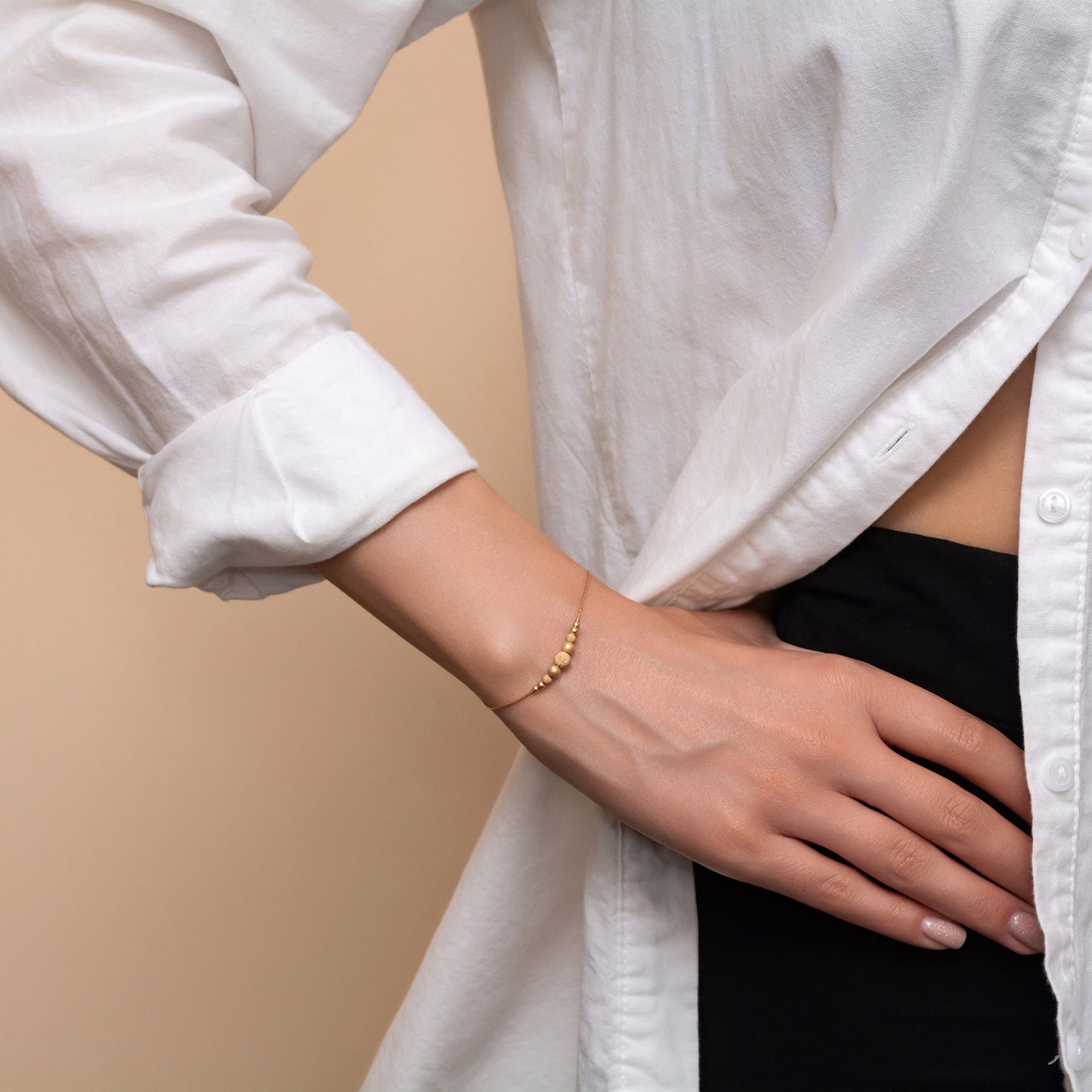 Delicate Silver or Gold-Filled Bracelet with Beautiful Beads