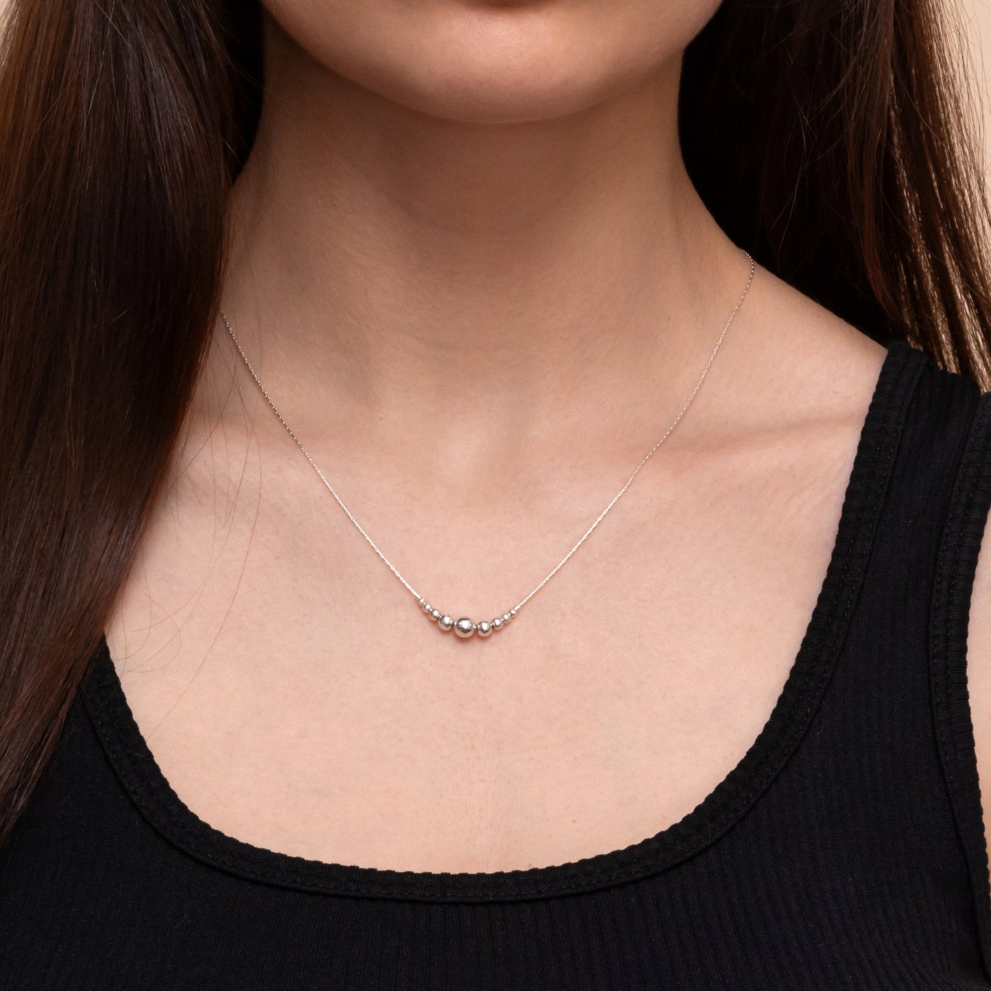 Delicate Bead Necklace - Choose Silver or Gold-Filled for a Dainty Look