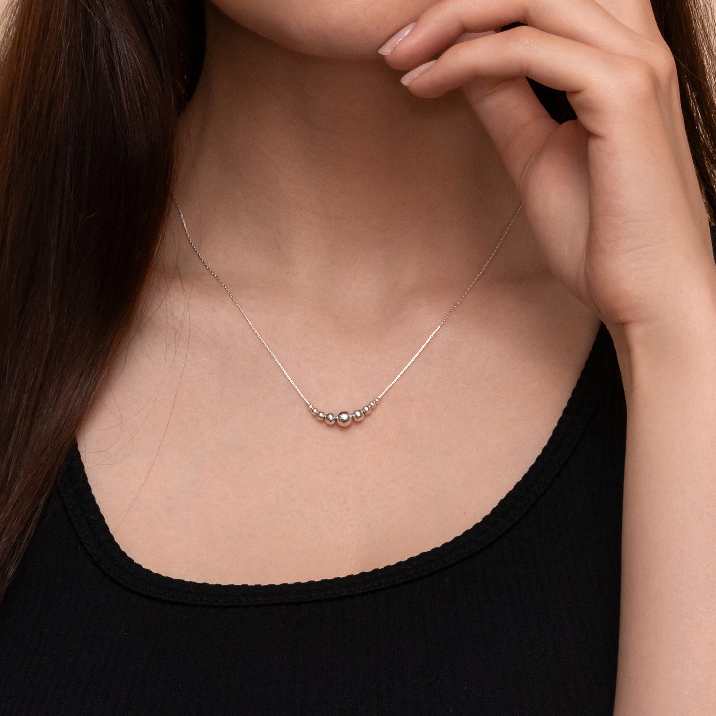 Delicate Bead Necklace - Choose Silver or Gold-Filled for a Dainty Look