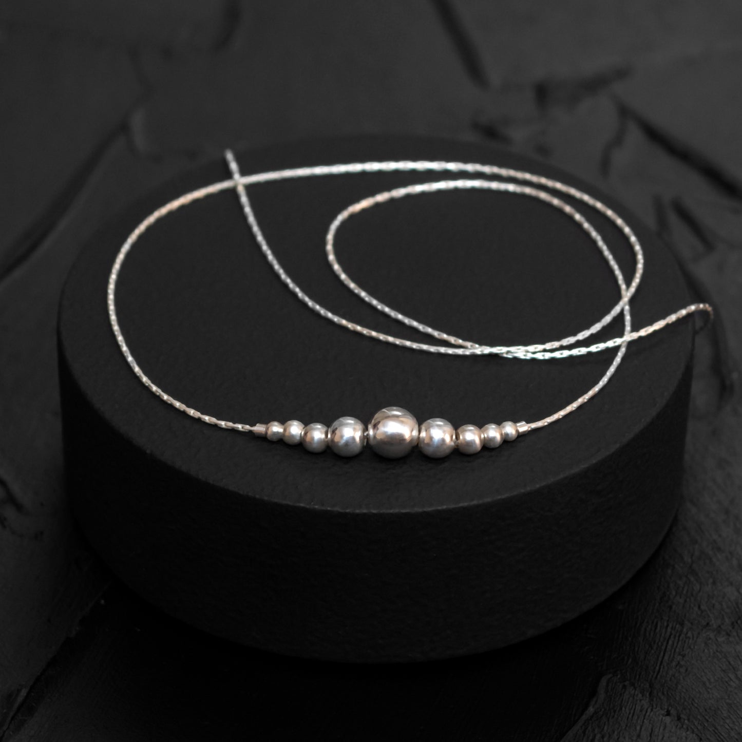 Delicate Bead Necklace - Choose Silver or Gold-Filled for a Dainty Look