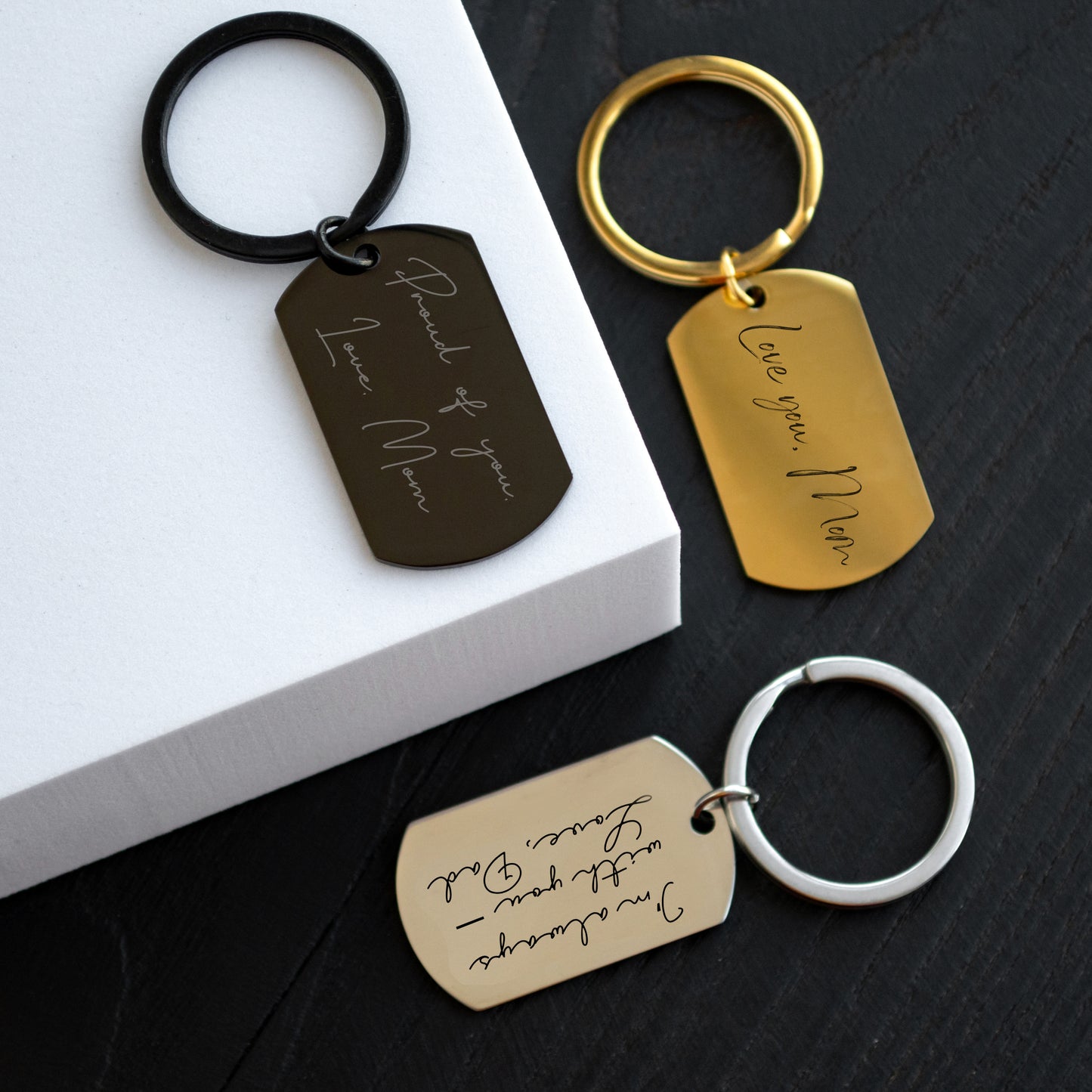 Memorial Handwriting Keychain – Engraved Sentimental Keepsake