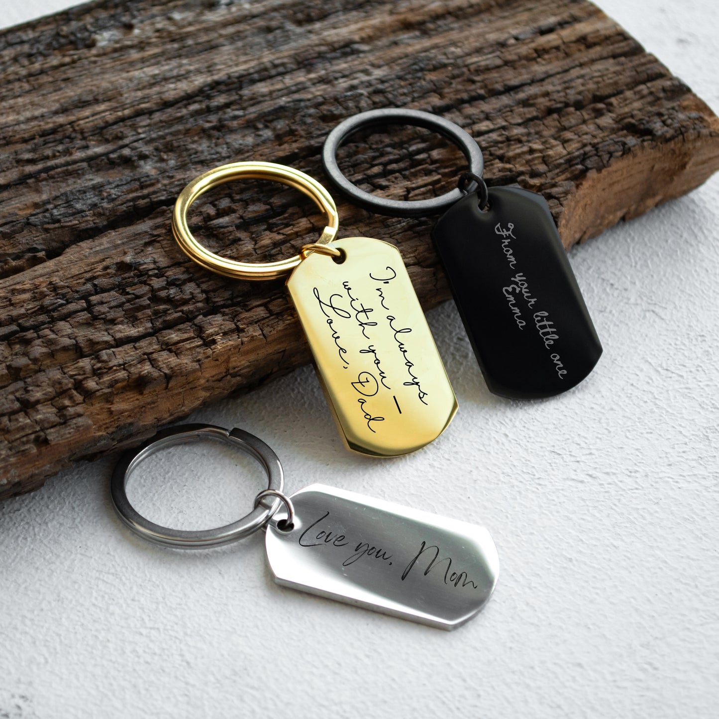 Memorial Handwriting Keychain – Engraved Sentimental Keepsake