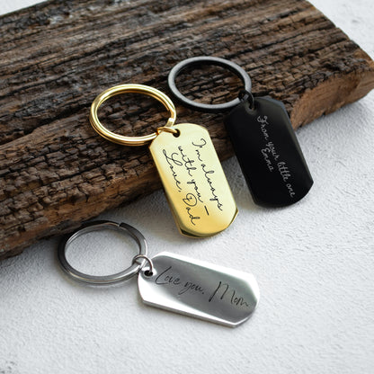Memorial Handwriting Keychain – Engraved Sentimental Keepsake
