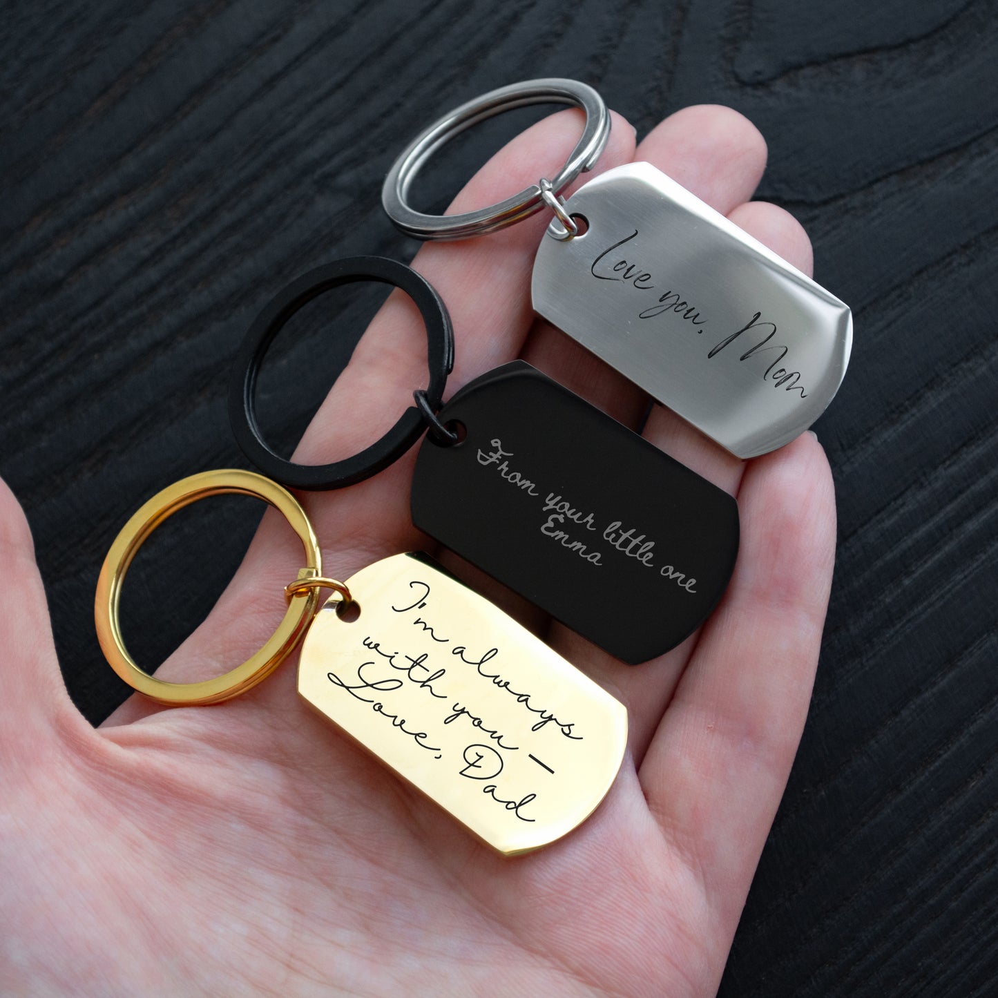 Memorial Handwriting Keychain – Engraved Sentimental Keepsake