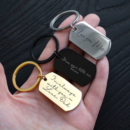 Memorial Handwriting Keychain – Engraved Sentimental Keepsake