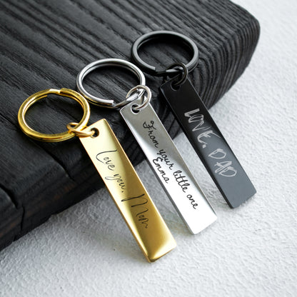 Personalized Handwriting Keychain – Custom Engraved Keepsake Gift