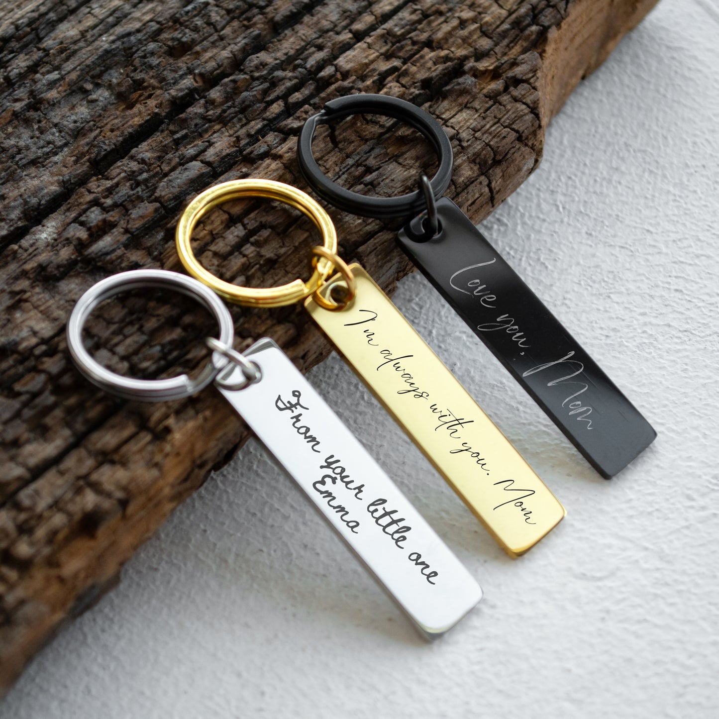 Personalized Handwriting Keychain – Custom Engraved Keepsake Gift