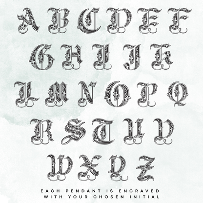 Custom Monogram Necklace – Engraved Initial Pendant