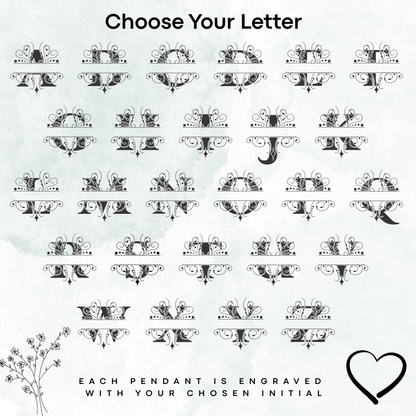 Engraved Initial Necklace – Custom Letter Pendant