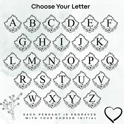 Initial Letter Necklace – Personalized Engraved Pendant